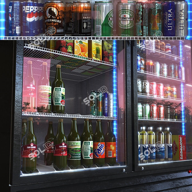 Sleek Drink Cooler: 72x121200cm  3D model image 2