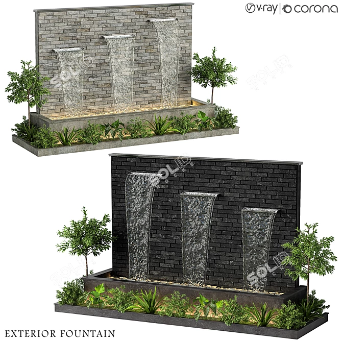 Outdoor Water Feature: Elegant 22 3D model image 1