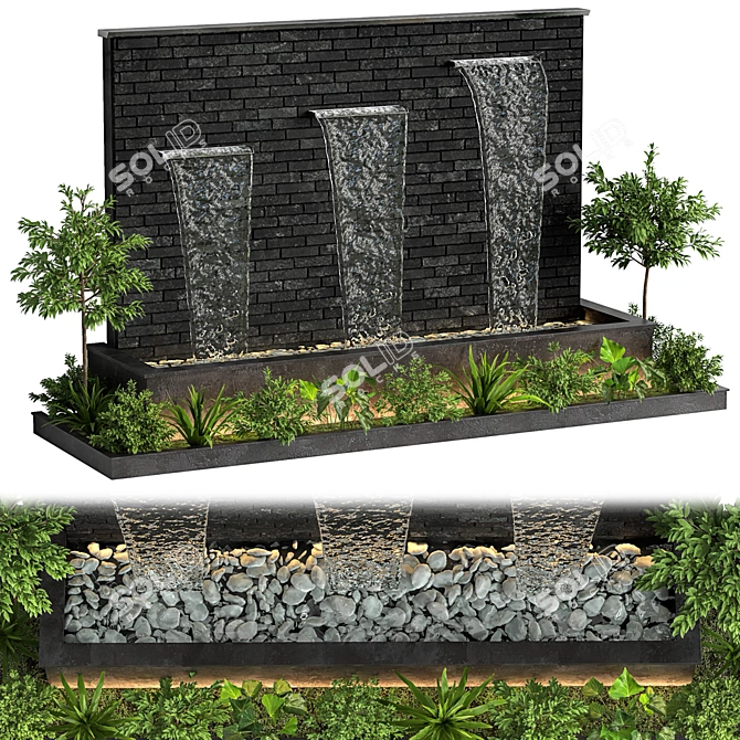 Outdoor Water Feature: Elegant 22 3D model image 3