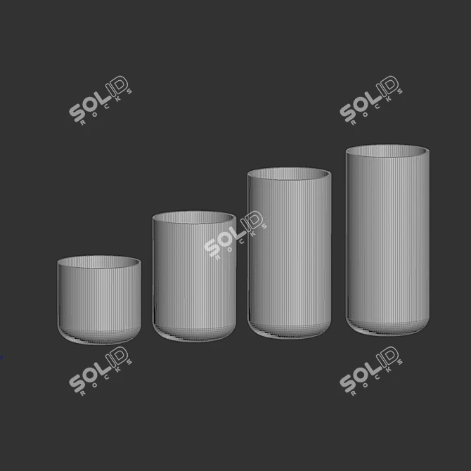 Midnight Om Collection: Topper Planters 3D model image 3