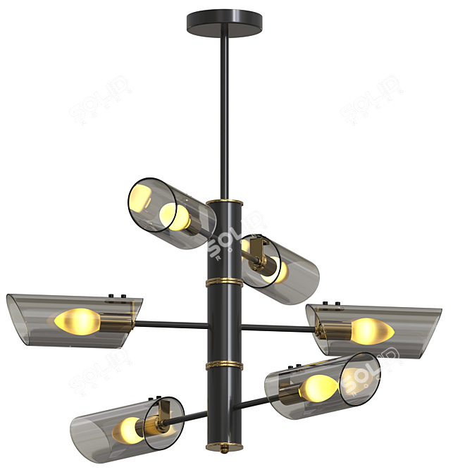 Elegant Lumen Lux Chandelier 3D model image 1