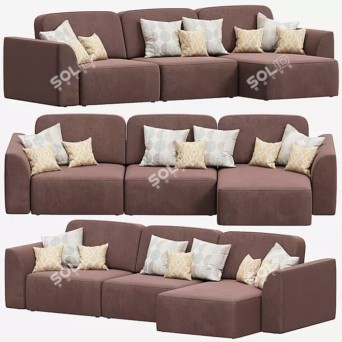 Modern Comfort: Corner Sofa Sietl Xoff 3D model image 1