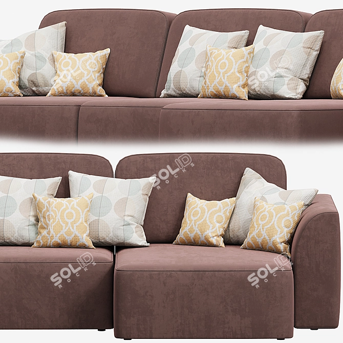 Modern Comfort: Corner Sofa Sietl Xoff 3D model image 2