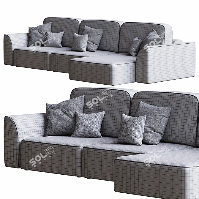Modern Comfort: Corner Sofa Sietl Xoff 3D model image 5