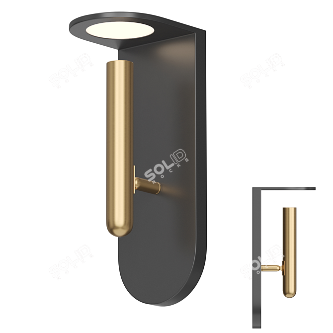 Teres Wall Light: Modern Cylinder Lamp 3D model image 1