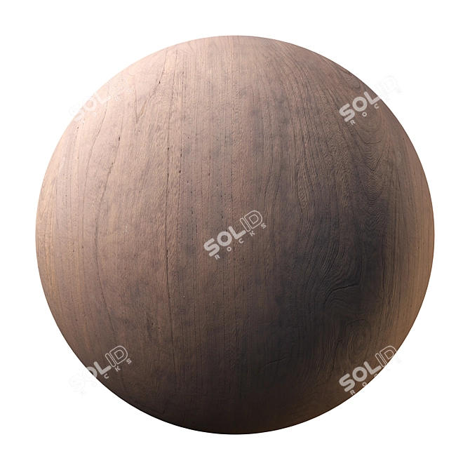 Seamless Wood Texture & Material 3D model image 1