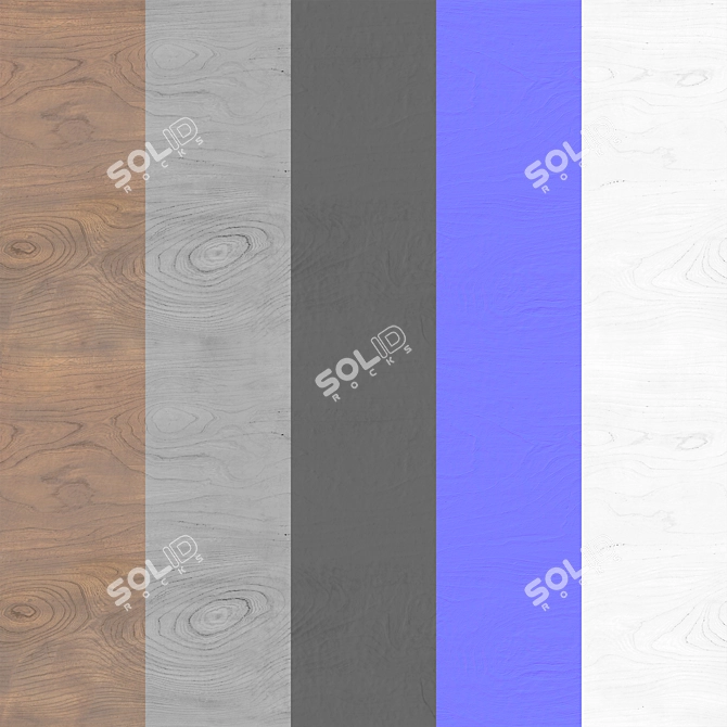 Seamless Wood Texture & Material 3D model image 5