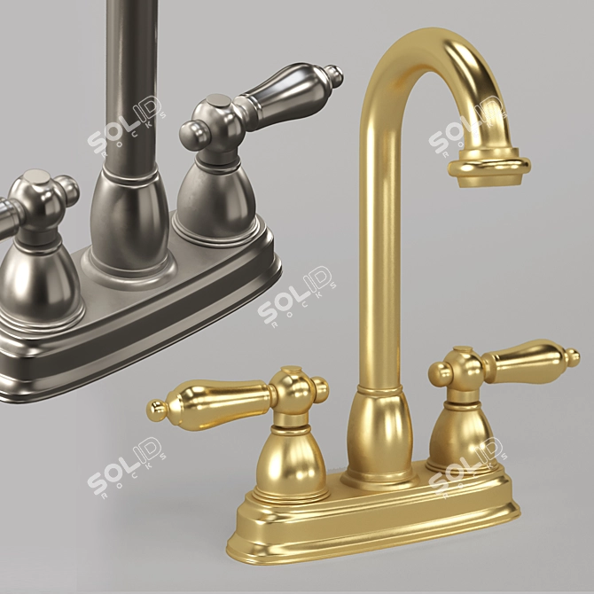 Vintage-Inspired Kingston Faucets 3D model image 6