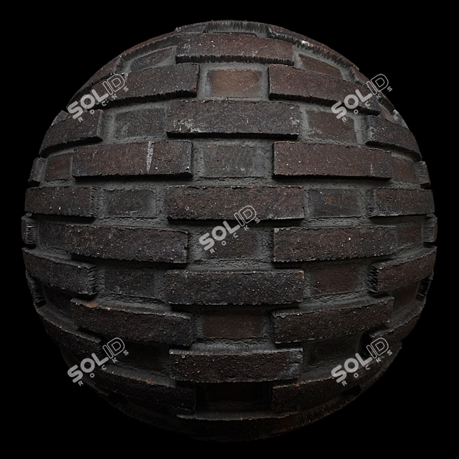 High-Quality Brick Material with PBR Texture 3D model image 3