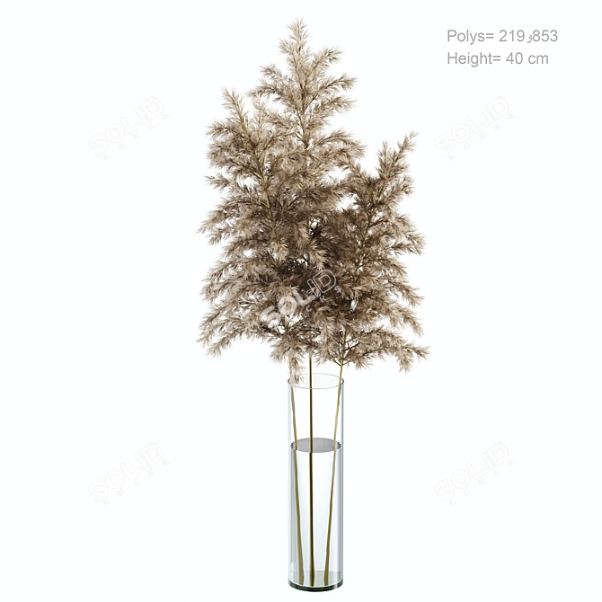 Elegant Blossom Vase Collection 3D model image 3