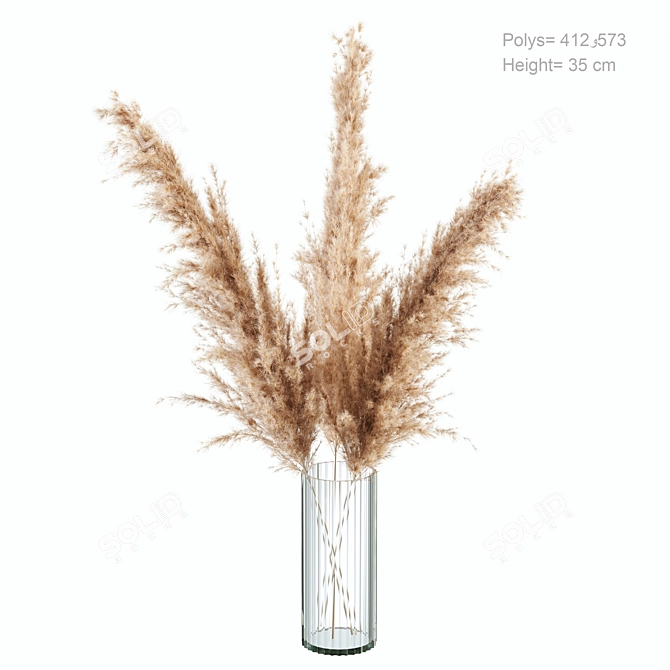 Elegant Blossom Vase Collection 3D model image 4