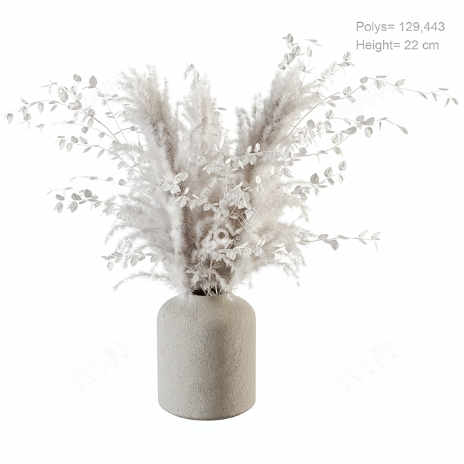 Elegant Blossom Vase Collection 3D model image 5