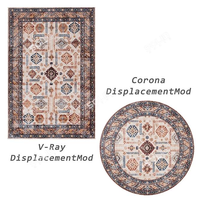 Versatile Set of 8 Rugs for Stunning Renders 3D model image 3