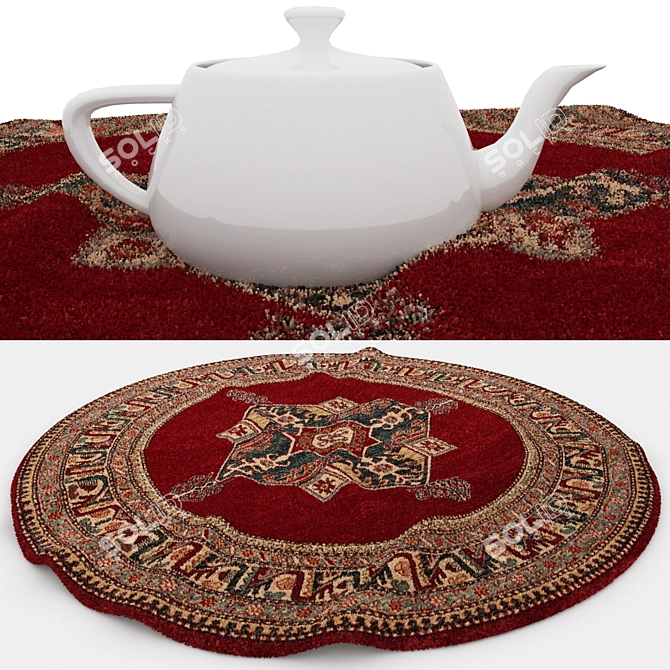 Versatile Set of 8 Rugs: VRayFur, VRayDisplacement, CoronaDisplacement Effects 3D model image 4