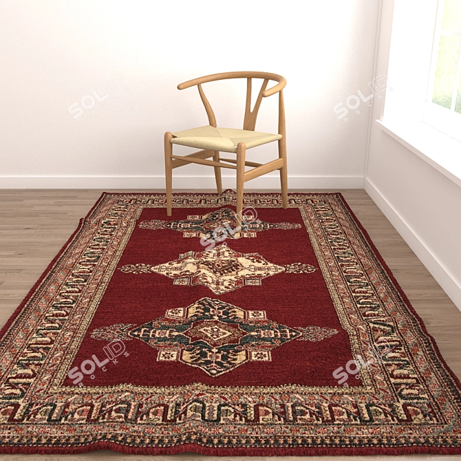 Versatile Set of 8 Rugs: VRayFur, VRayDisplacement, CoronaDisplacement Effects 3D model image 5