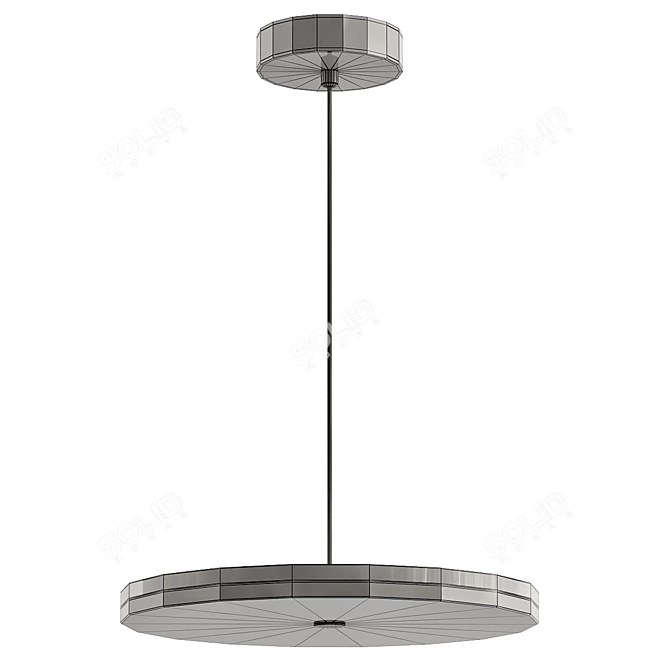 Sleek Coal Design Lamp 3D model image 2