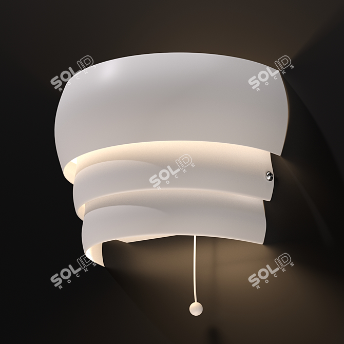 Elegant Metal Sconce: GRÖNPLYM 3D model image 1