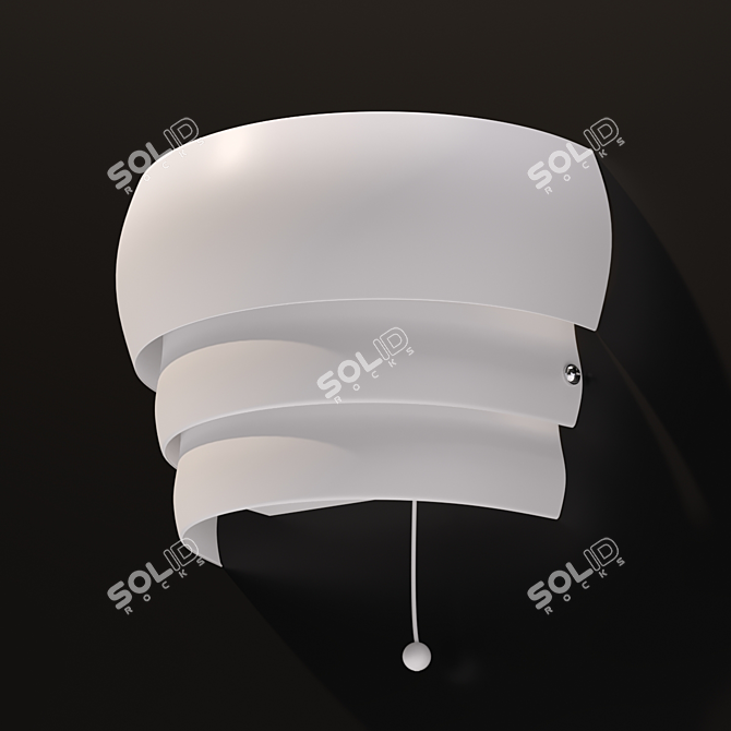 Elegant Metal Sconce: GRÖNPLYM 3D model image 2