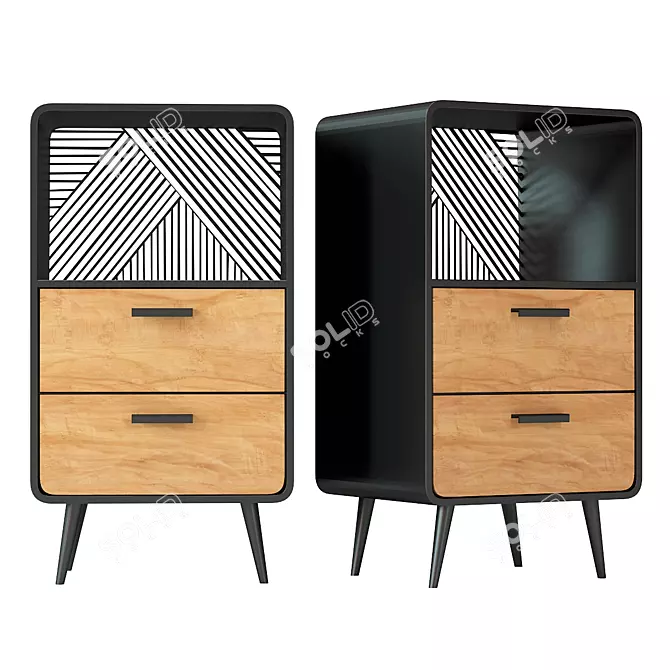 Modern Ascent Drawer Storage 3D model image 1