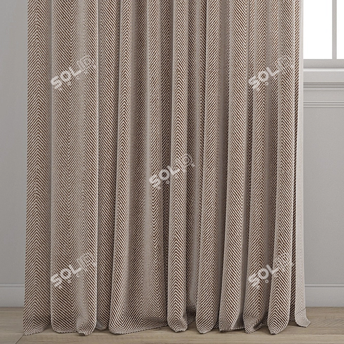 Polygonal Model Curtain Set 3D model image 3