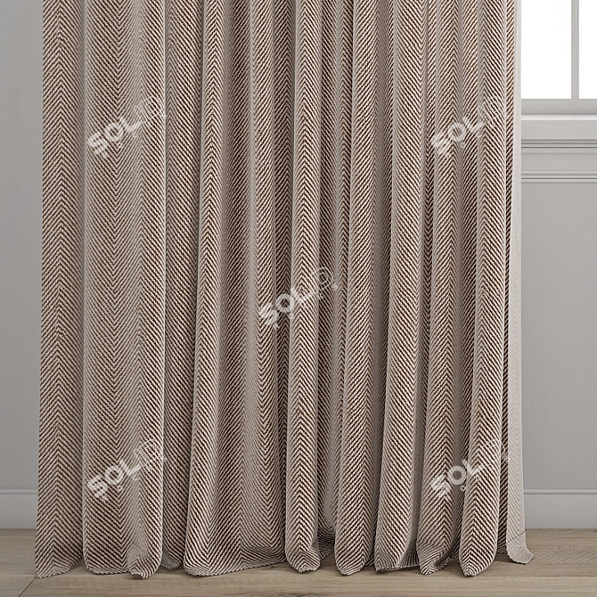 Polygonal Model Curtain Set 3D model image 8