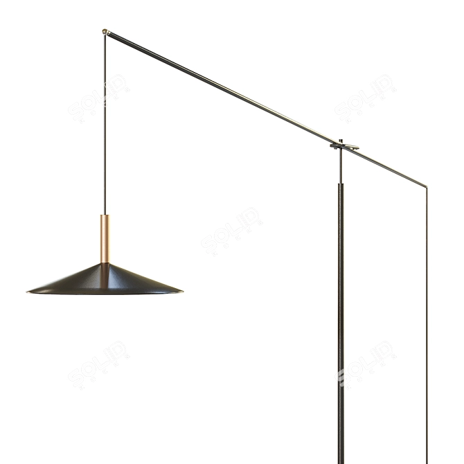 Sleek LED Floor Lamp: Lampatron RAID FL 3D model image 2