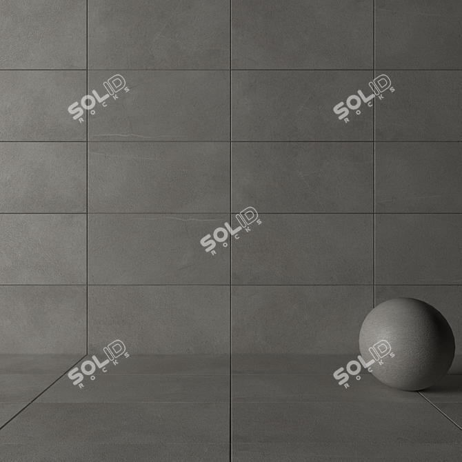 Val Di Susa White Rock: Wall and Floor Set 3D model image 3