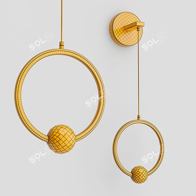 Elegant LUANA WALL Lamp 3D model image 2