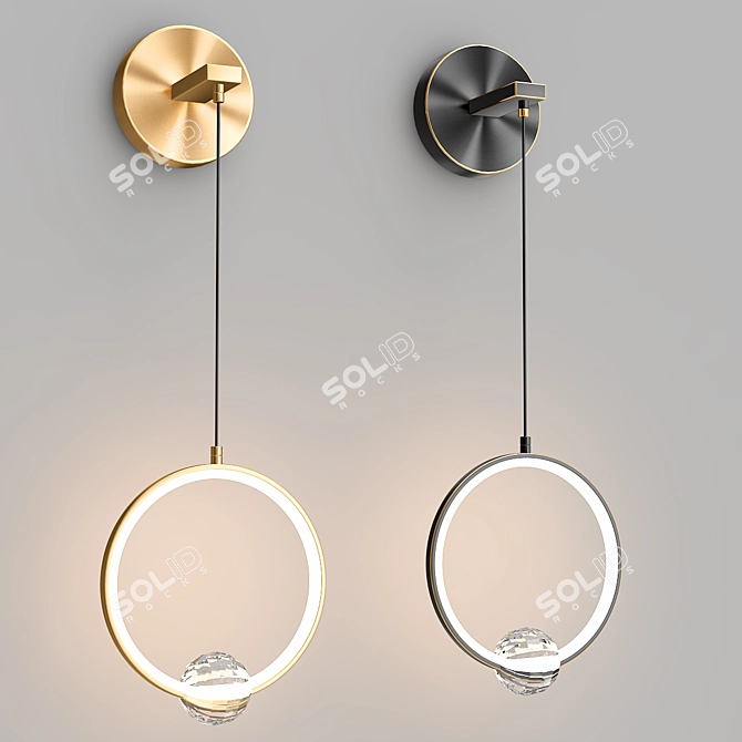 Elegant LUANA WALL Lamp 3D model image 4