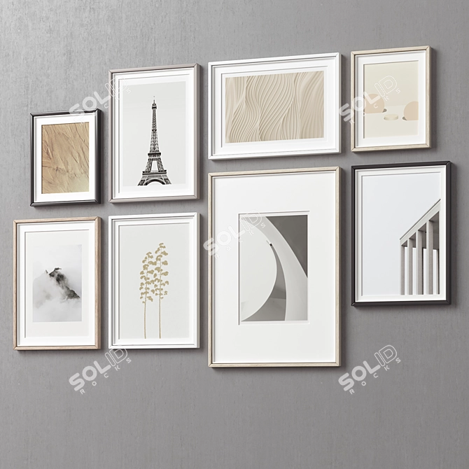 Versatile Picture Frames Set 3D model image 6