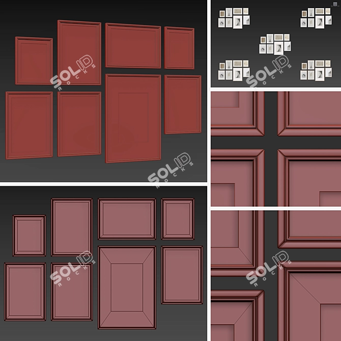 Versatile Picture Frames Set 3D model image 9