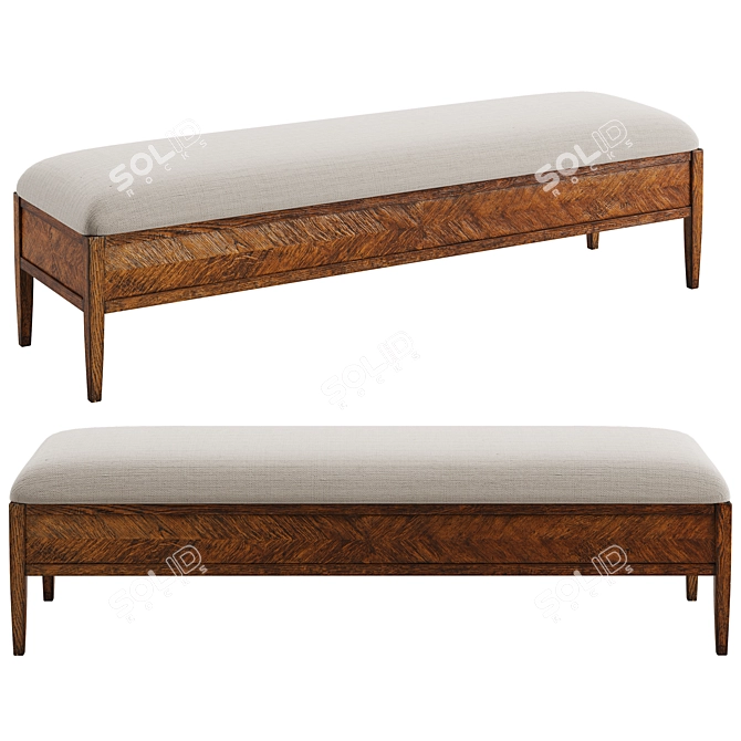 Timeless Elegance: Theodore Alexander Nova Bench 3D model image 1