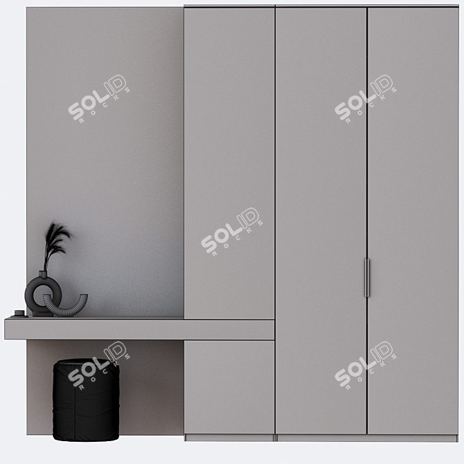 Sleek and Stylish Hallway Unit 3D model image 4