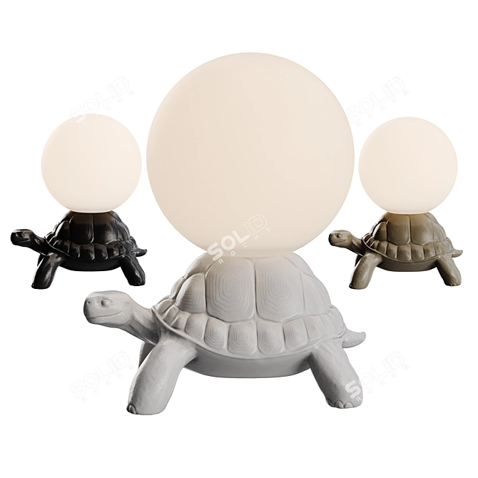 QEEBOO Turtle Carry Lamp: Portable & Stylish Lighting 3D model image 1