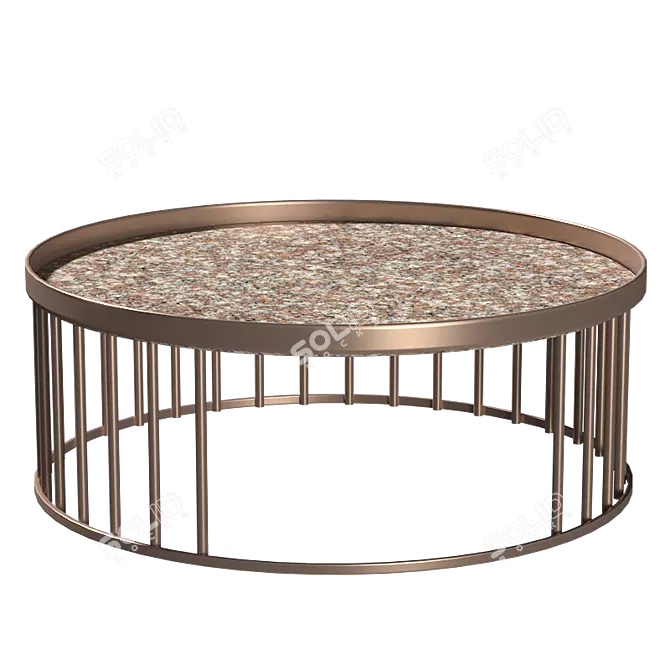 Andra T6934: Elegant Granite Coffee Table 3D model image 1