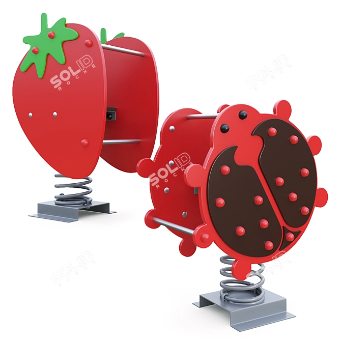 Spring Rocking Chairs: "Ladybug" & "Strawberry 3D model image 1