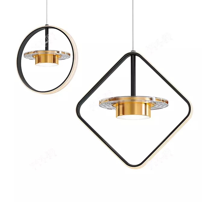 Nordic Luxury Bedside Chandelier 3D model image 1