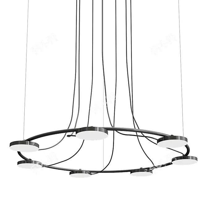 Elegant CARY Chandelier Illuminates with Style 3D model image 1