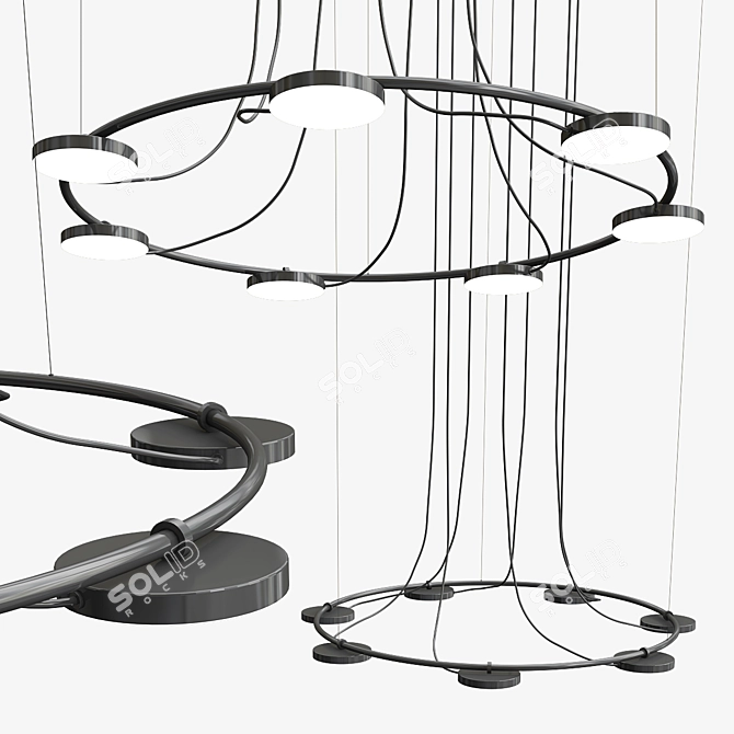 Elegant CARY Chandelier Illuminates with Style 3D model image 2