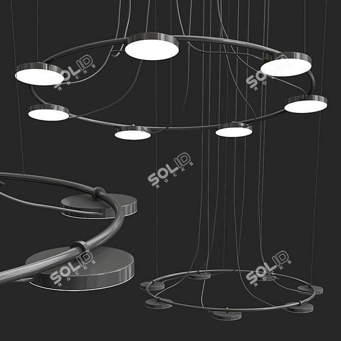 Elegant CARY Chandelier Illuminates with Style 3D model image 3