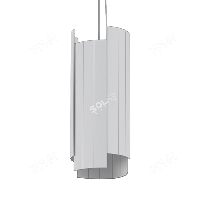 Stylish Olde Bronze LED Pendant 3D model image 2