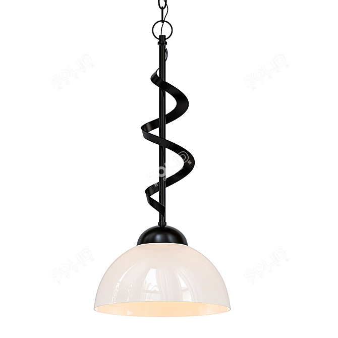 Bronzeador 7" Spiral Ribbon Pendant 3D model image 1