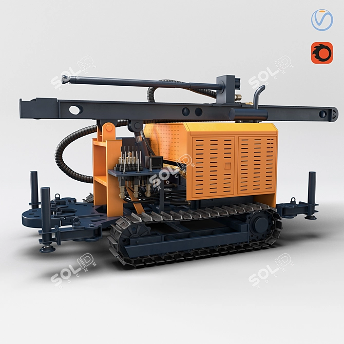 Robust Drilling Rig with Rigget 3D model image 1