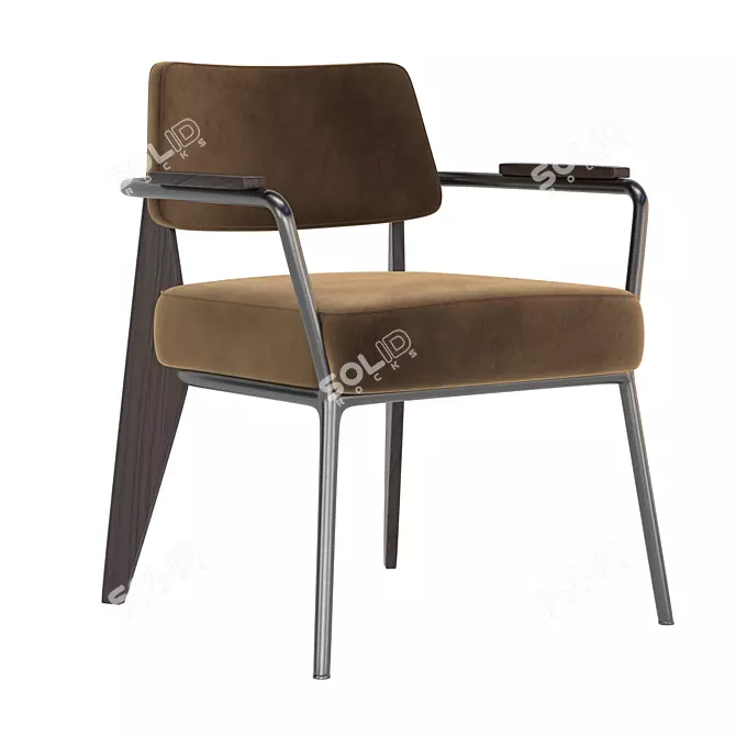 Stylish Fauteuil Chair by Vitra 3D model image 1