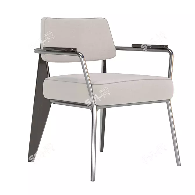 Stylish Fauteuil Chair by Vitra 3D model image 2