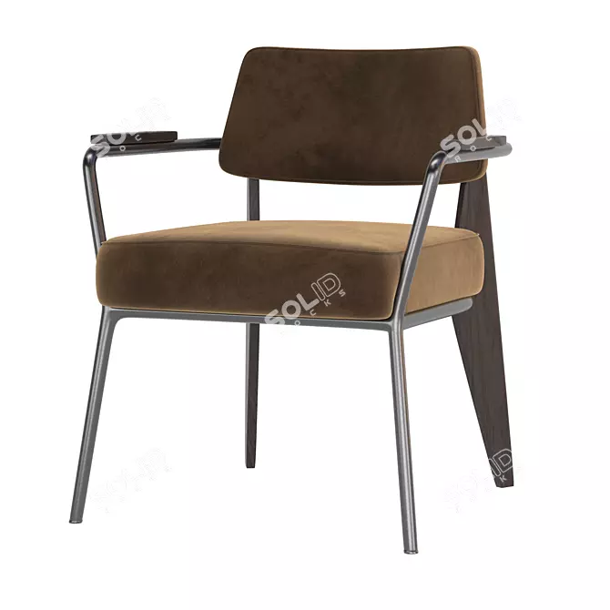 Stylish Fauteuil Chair by Vitra 3D model image 3