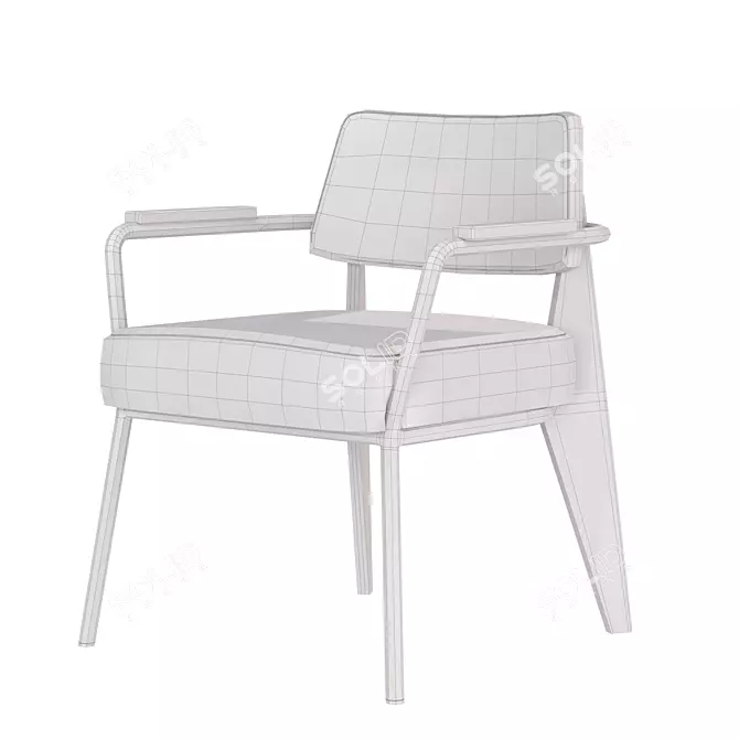 Stylish Fauteuil Chair by Vitra 3D model image 6