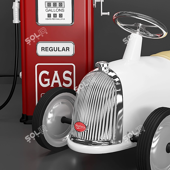 Baghera Metal Speedster Car: Durable and Safe Toy 3D model image 3