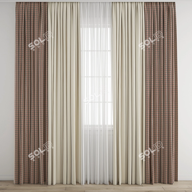 Polygonal Curtain Model 3D model image 1