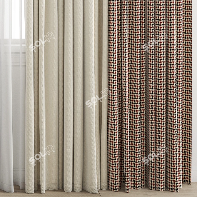 Polygonal Curtain Model 3D model image 3